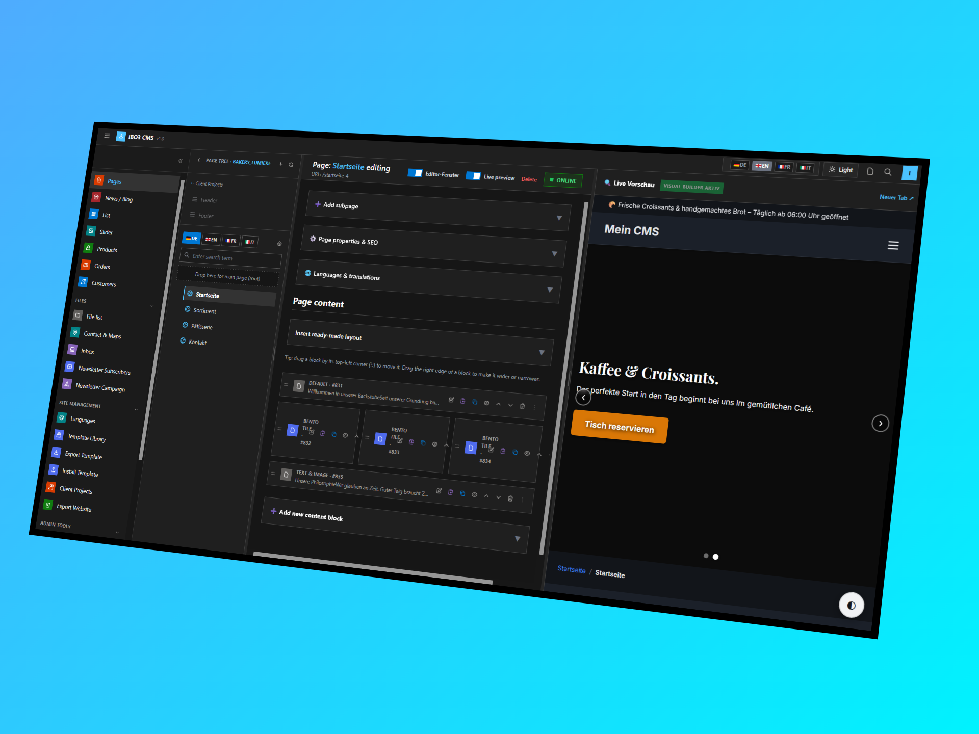 Website Builder + Shop