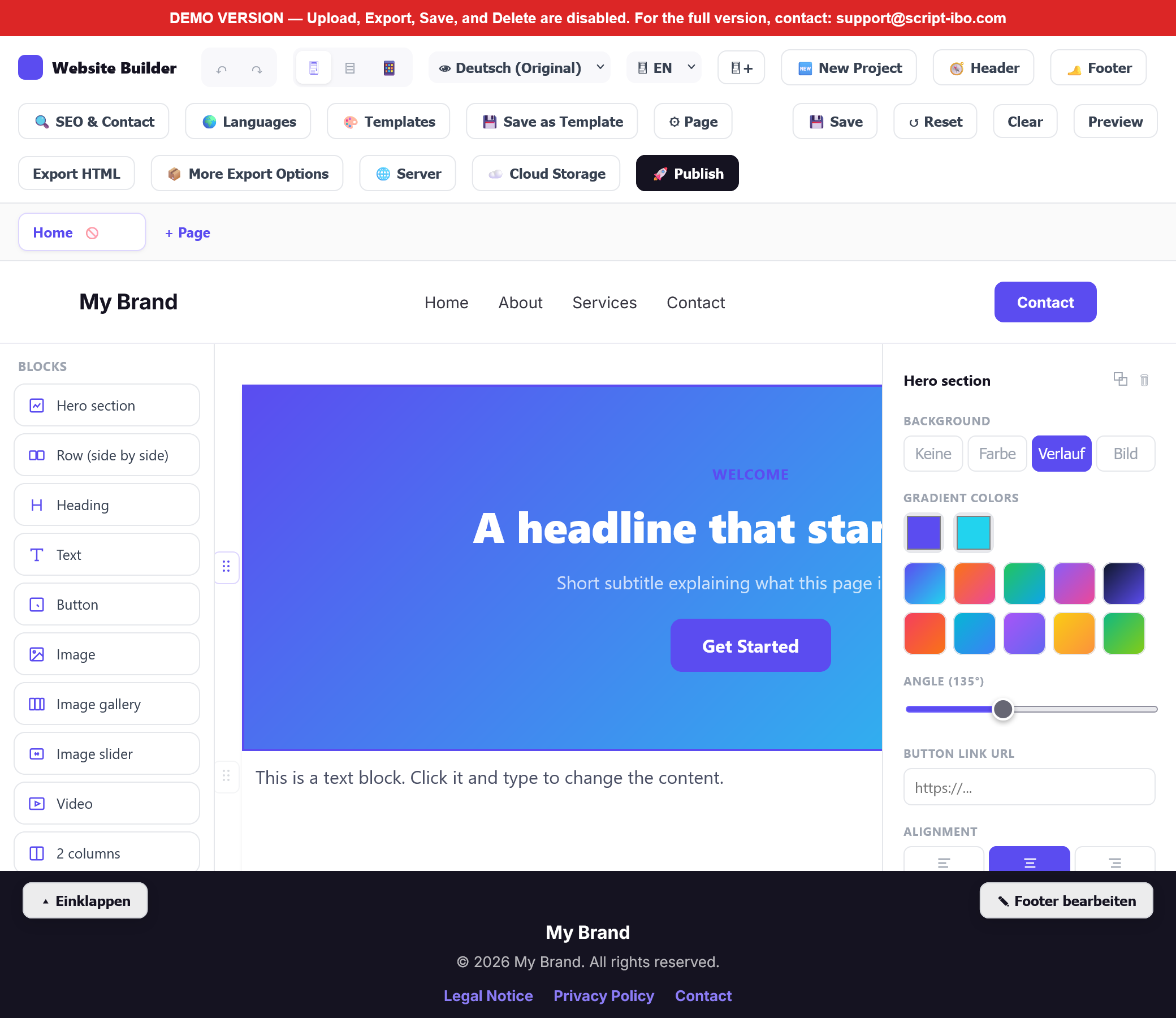 IBO4 — Der Drag-&-Drop Website Builder