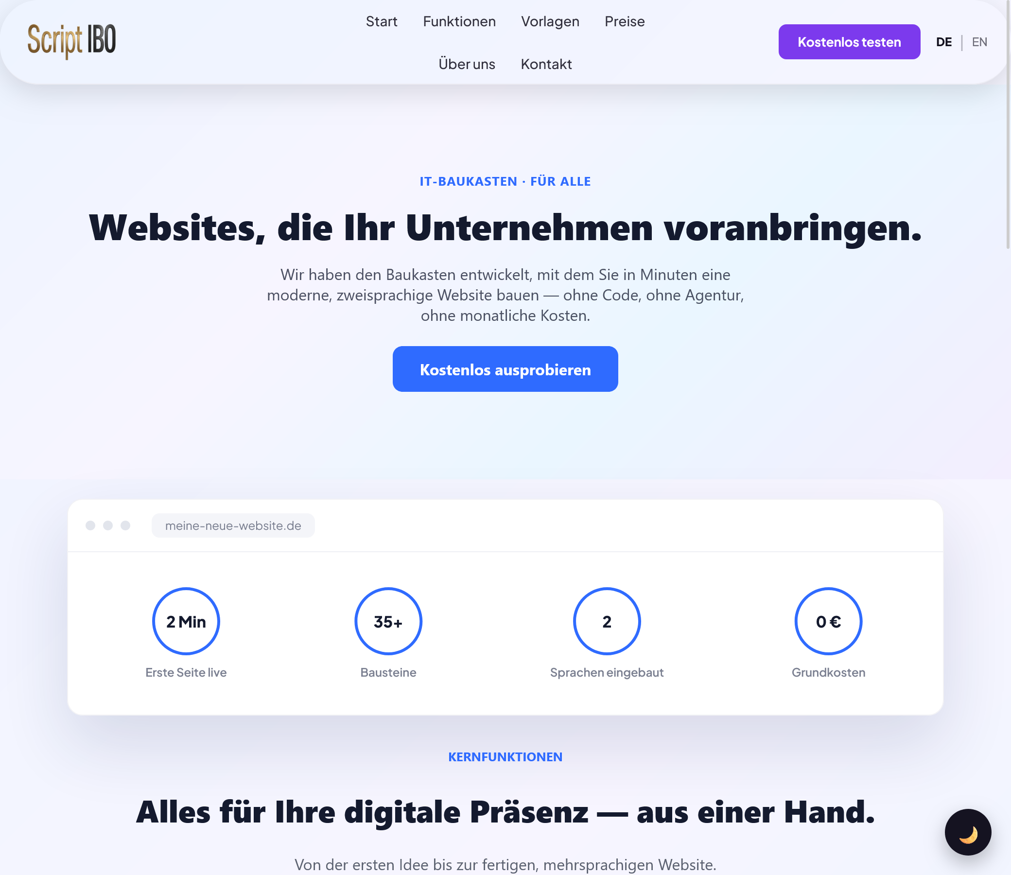 IBO4 — Der Drag-&-Drop Website Builder